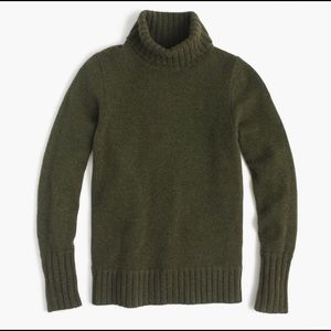 J. Crew Italian Cashmere Olive Turtleneck